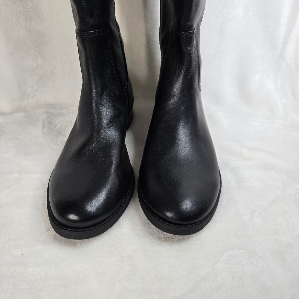 INC International Concepts Fawne Black Leather Tall Riding Boots Womens 9.5M - Picture 2 of 13